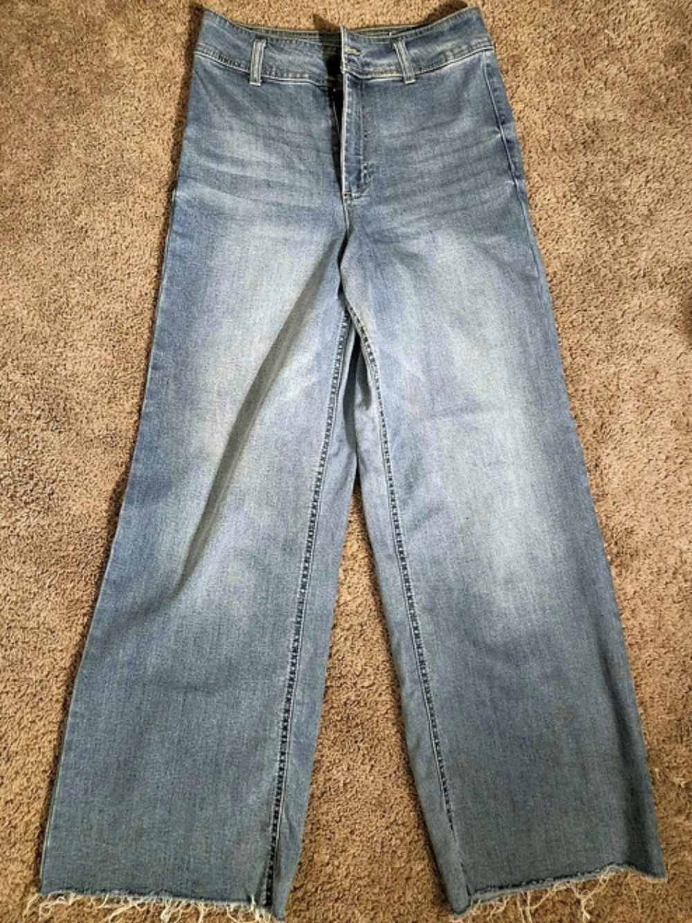 Oat Wide Leg Jeans in Blue Waist 27